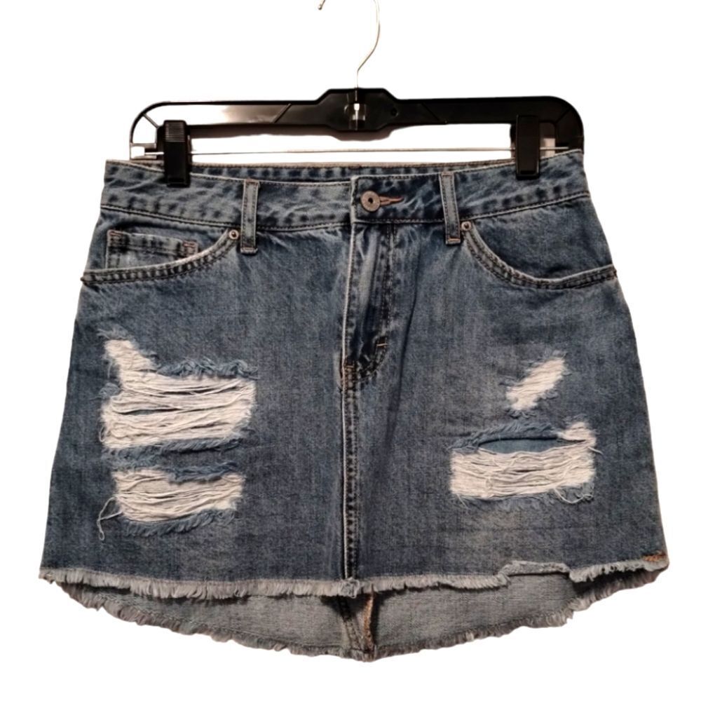 Vintage Vanilla Star Denim Mini Skirt